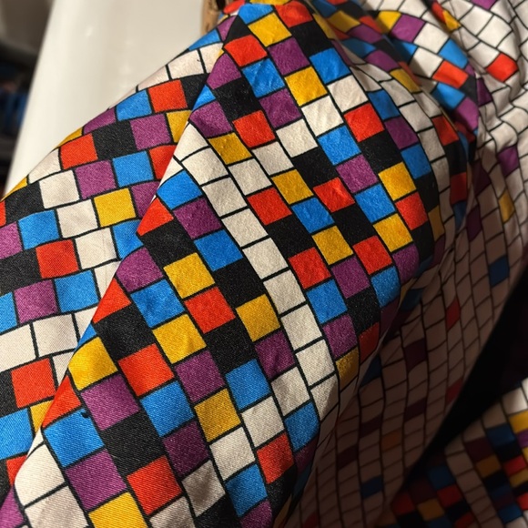 Homemade Tetris Print Peplum Blouse Small - Picture 13 of 14